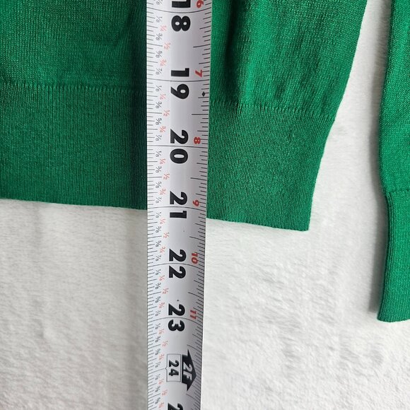 J. Crew Women Classic Cardigan Green XXS Button Up Sweater Cotton E5957 Solid - Picture 7 of 11